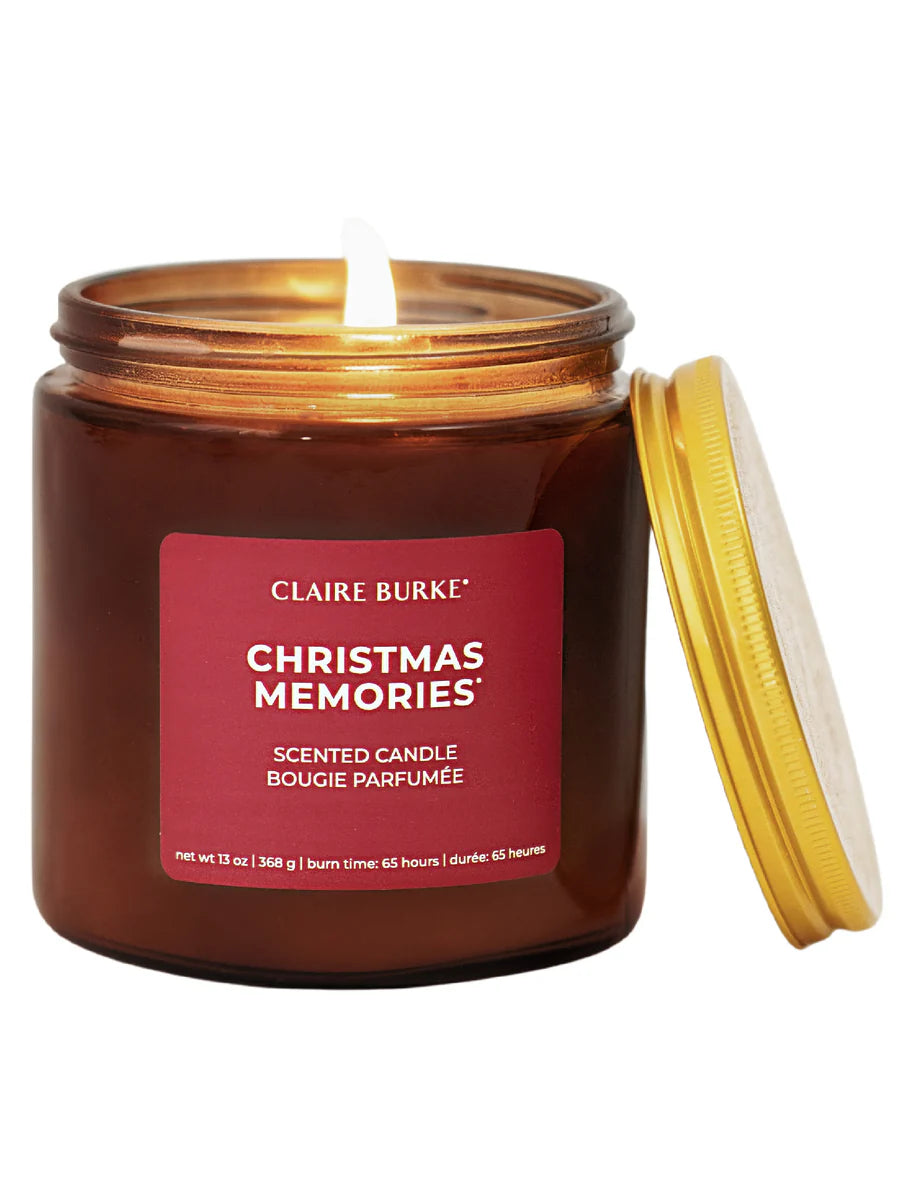 Claire Burke Christmas Memories Scented Glass Filled Candle