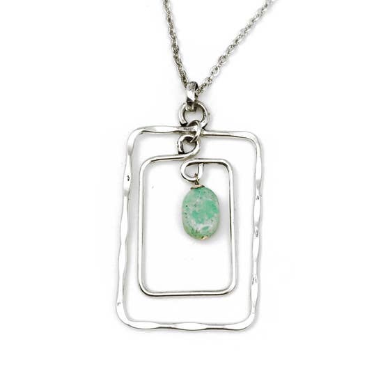 JEWELRY - WOMEN'S AMAZONITE ANASTASIA SILVER NECKLACE
