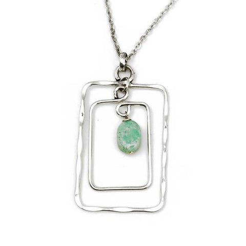 JEWELRY - WOMEN'S AMAZONITE ANASTASIA SILVER NECKLACE