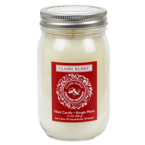 CLAIRE BURKE CHRISTMAS MEMORIES GLASS FILLED CANDLE