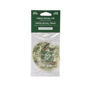 CLAIRE BURKE FRESH ROYAL FIR CAR AIR FRESHENERS - 6 PACKAGES
