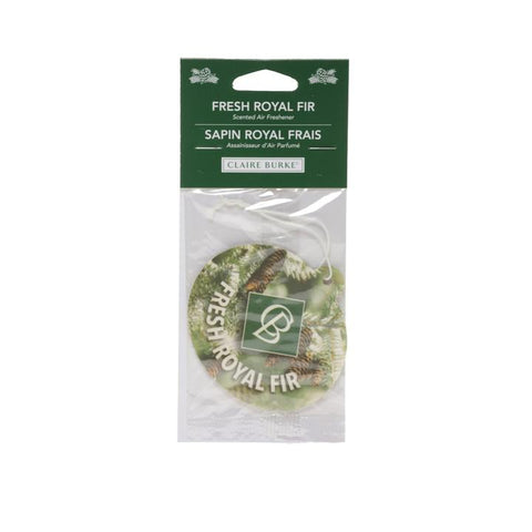 CLAIRE BURKE FRESH ROYAL FIR CAR AIR FRESHENERS - 6 PACKAGES