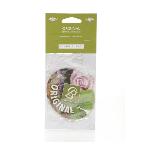 CLAIRE BURKE ORIGINAL CAR AIR FRESHENERS - 6 PACKAGES