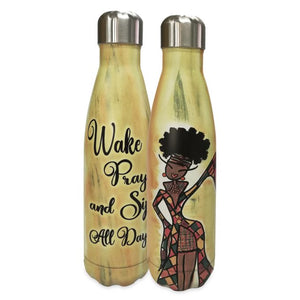S.O.C STAINLESS STEEL BOTTLE - WAKE PRAY AND SIP ALL DAY