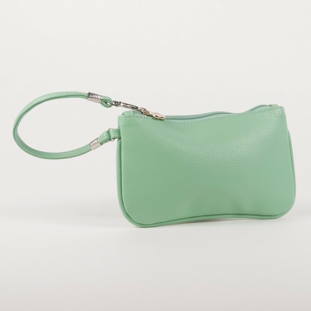 HANDBAG - DESIGNER WRISTLET IN MINT GREEN