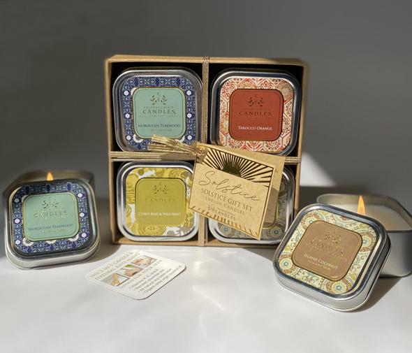 CREATIVE ENERGY GIFT SET SOLSTICE (FOUR) 2-IN-1 SOY LOTION CANDLES